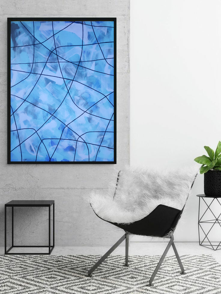 Indigo Impressions Abstract Art