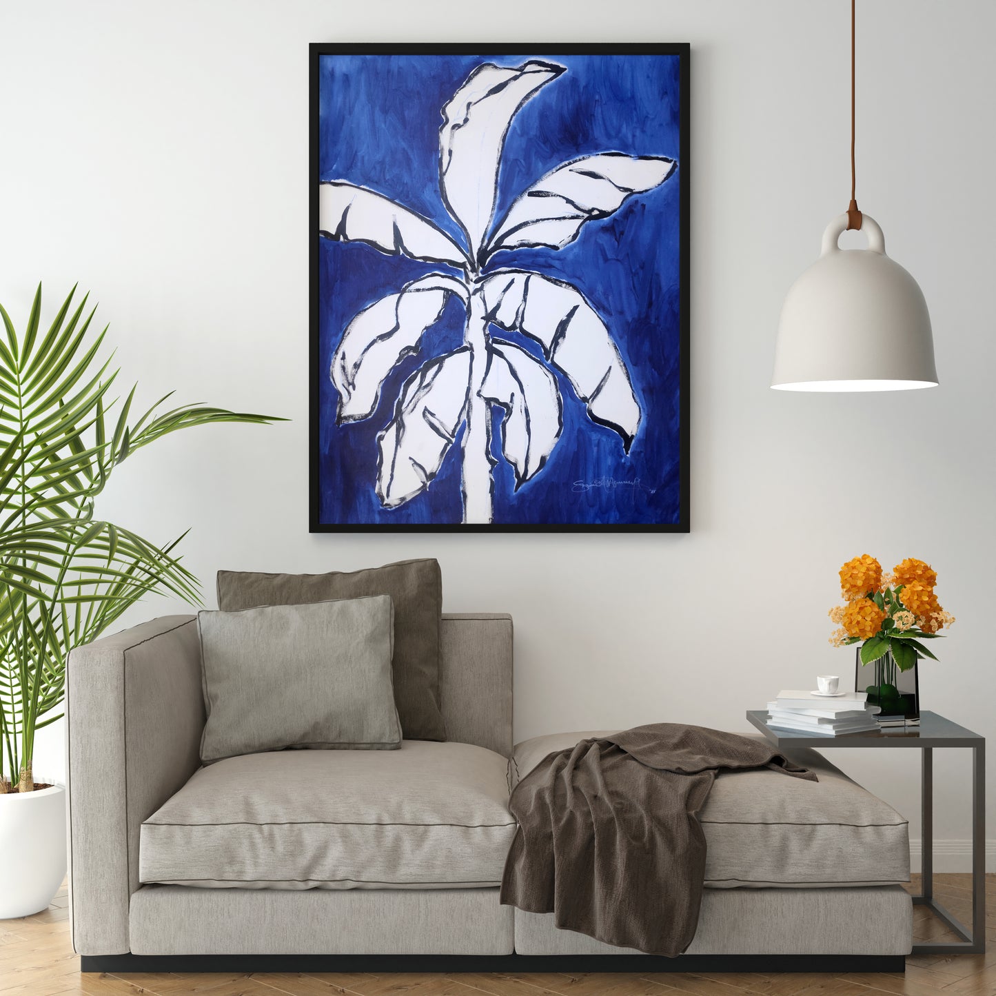 Tropical Blues Acrylic Painting